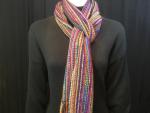 Handwoven mixed fiber scarf