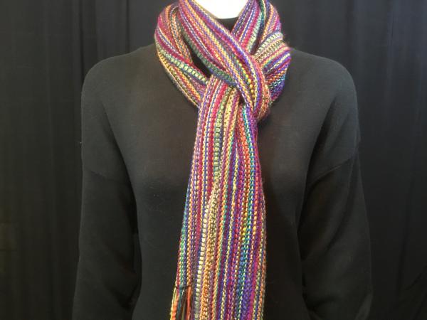 Handwoven mixed fiber scarf picture