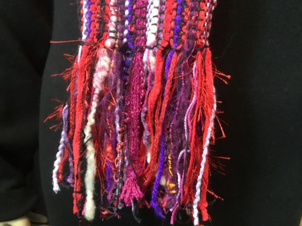 Handwoven mixed fiber scarf picture