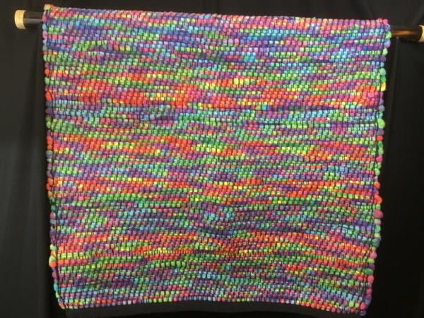 Handwoven  fleece fabric rug picture