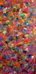 Large Colorful Original abstract painting acrylic "CARNIVAL" 24x48x1"