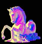 Caesars Palace Horse Infrared Holographic Sticker