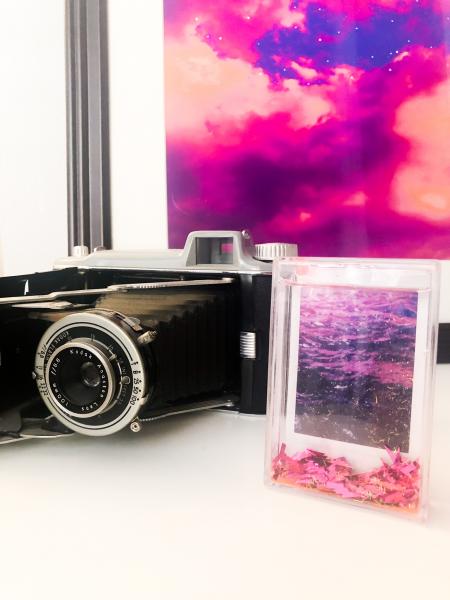 Polaroid Infrared Print- With Glitter Frame picture