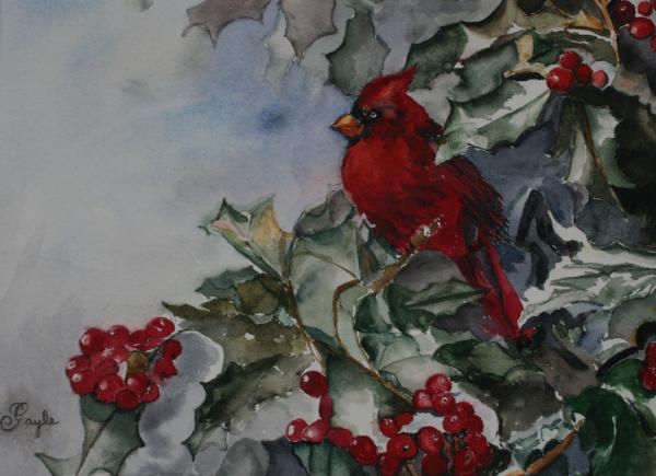 Berries and Cardinal picture