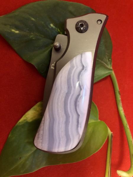 Small Tactical with INDIA LACE AGATE HANDLE picture