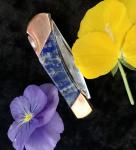 Small Lock Back Pocket Knife BLUE LAPIS