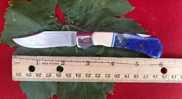 LAPIS AZULI/MAMMOTH TUSK Inlay Knife picture