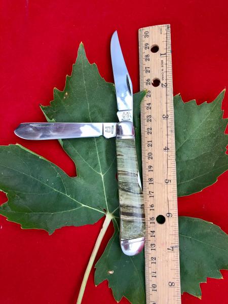 LEOPARD SKIN JASPER Trapper Knife picture