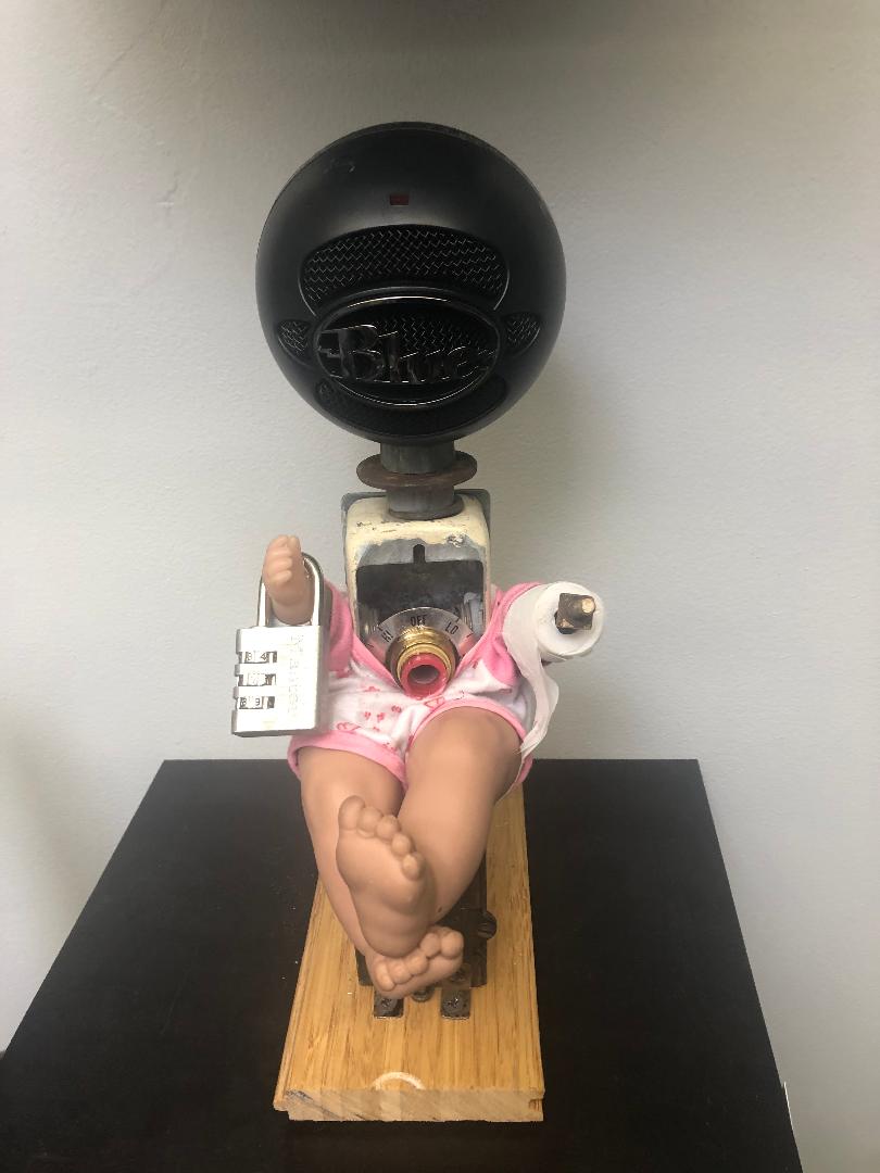 Blue Ball on the Throne 5&rdquo; x 12 &frac12;&rdquo; x 7 &frac12;&rdquo; picture