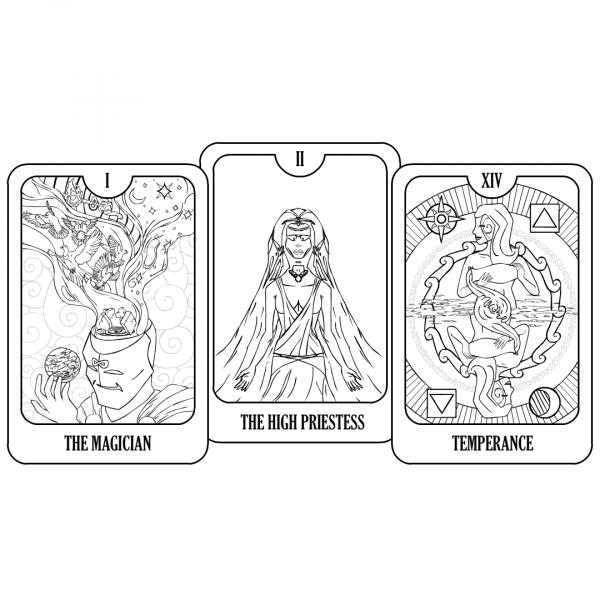 Magical Light & Dark Coloring Page Set picture