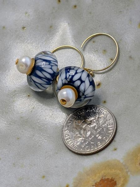 Cornflower Blue & Pearls | Gold picture