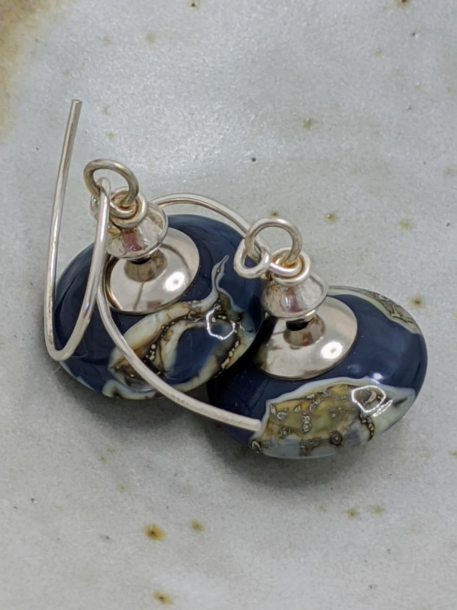 Stormy Blue Disks | Silver picture