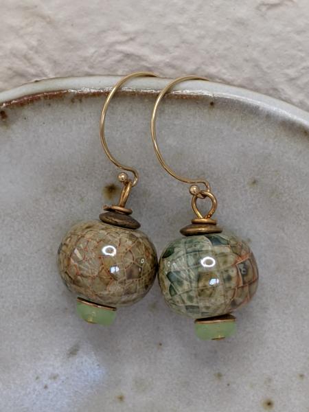 Crackle Glaze w Faceted Gemstone | Gold picture