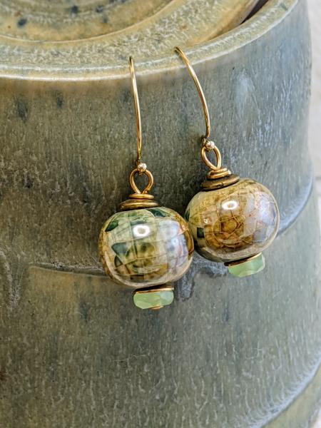 Crackle Glaze w Faceted Gemstone | Gold picture