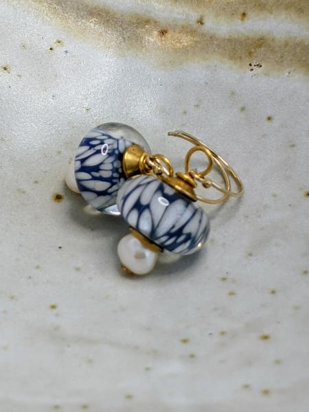 Cornflower Blue & Pearls | Gold picture