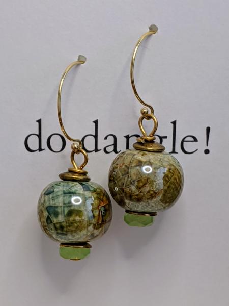 Crackle Glaze w Faceted Gemstone | Gold picture