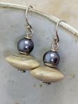 Modernist Pearl Earrings | Silver