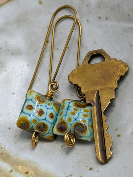 Turquoise Ikat | Brass picture