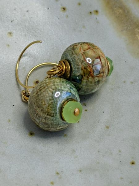 Crackle Glaze w Faceted Gemstone | Gold picture
