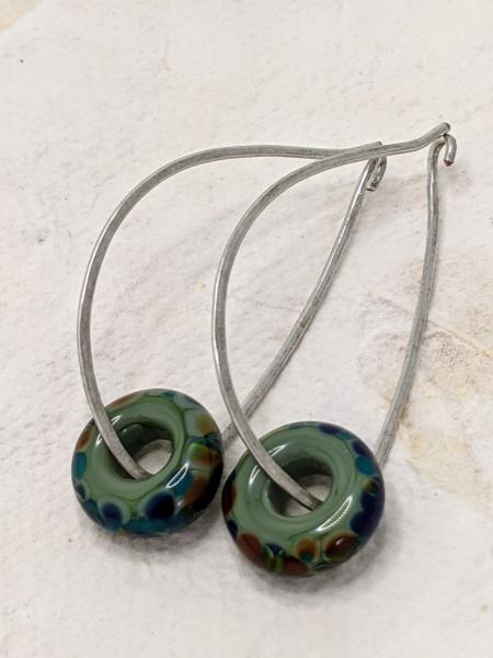 Dappled Blue Hoops | Silver picture