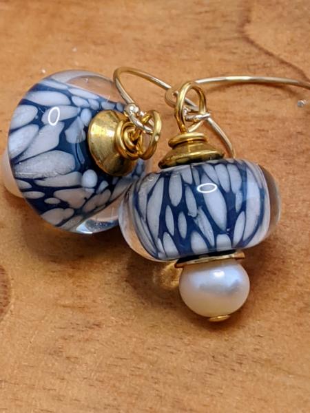 Cornflower Blue & Pearls | Gold picture