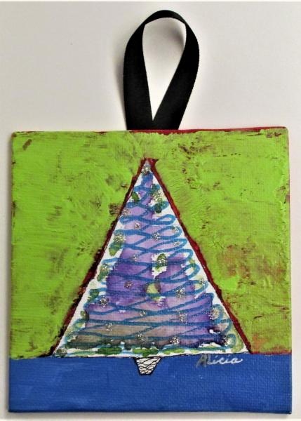 X-mas Tree Swirl mini canvas picture