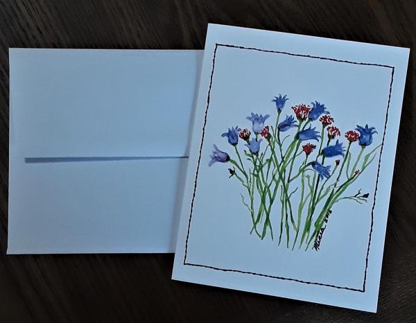 Corn Flowers 5 cards w/envelopes picture
