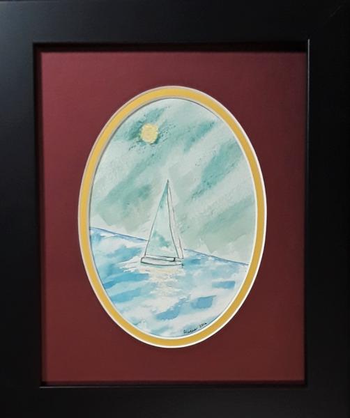 Night Sail watercolor picture