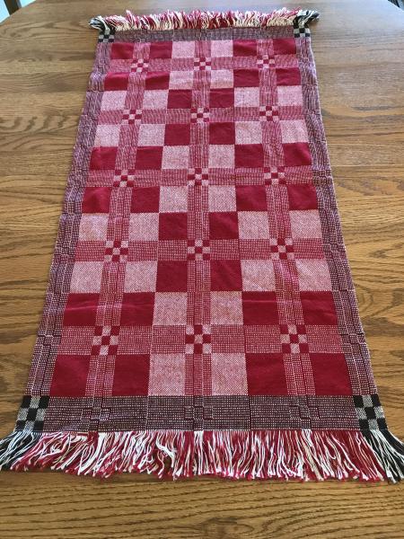 Handwoven Table Runner in 4-block Doubleweave