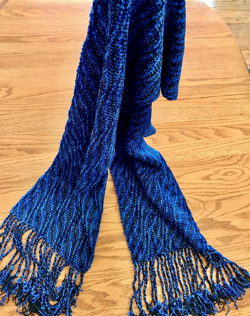 Chenille Scarf - Handwoven picture