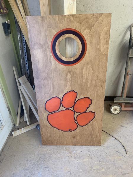 Epoxy Inlaid Corn Hole Boards picture