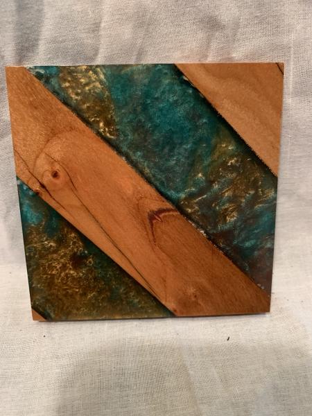 Wood and Epoxy Drink Coaster