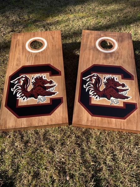 Epoxy Inlaid Corn Hole Boards picture