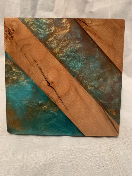 Wood and Epoxy Drink Coaster