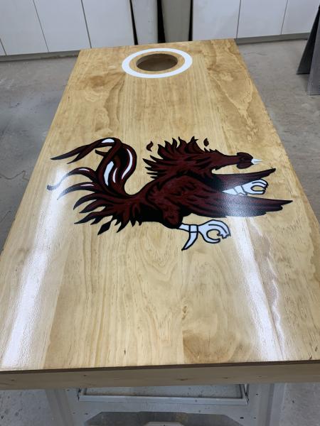 Epoxy Inlaid Corn Hole Boards picture