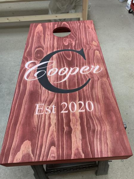 Epoxy Inlaid Corn Hole Boards picture