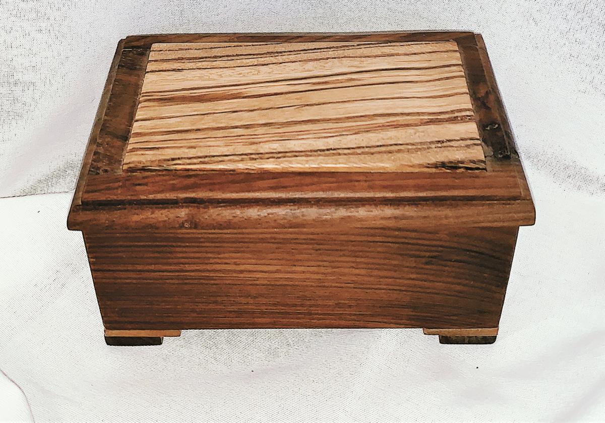 Footed Box with Zebrawood Top picture