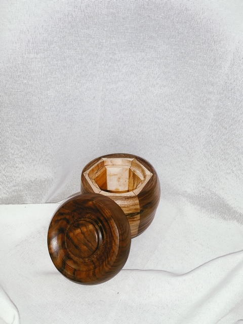 Covered Wood Bowl