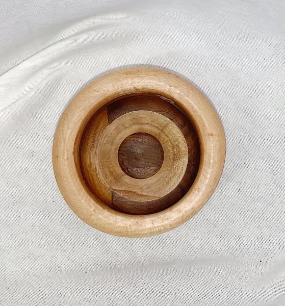 Small Wood Tricolor Bowl