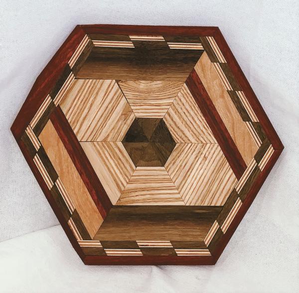 Geometric Wood Trivet picture