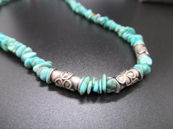 Turquoise and Silver Beaded Necklace picture