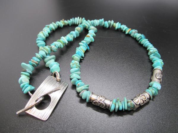 Turquoise and Silver Beaded Necklace picture