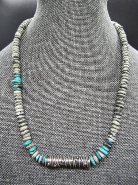 Silver Tube Bead Necklace picture
