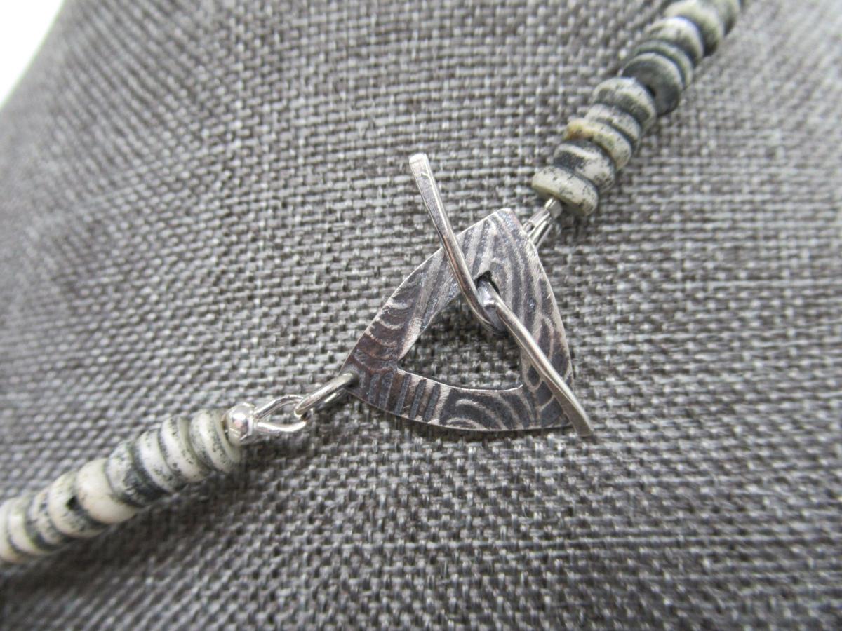 Silver Tube Bead Necklace picture