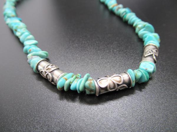 Turquoise and Silver Beaded Necklace picture