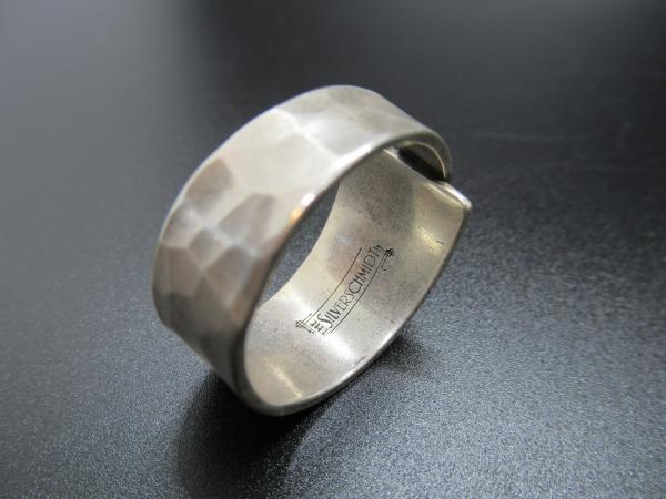 Mens Textured Silver Ring picture