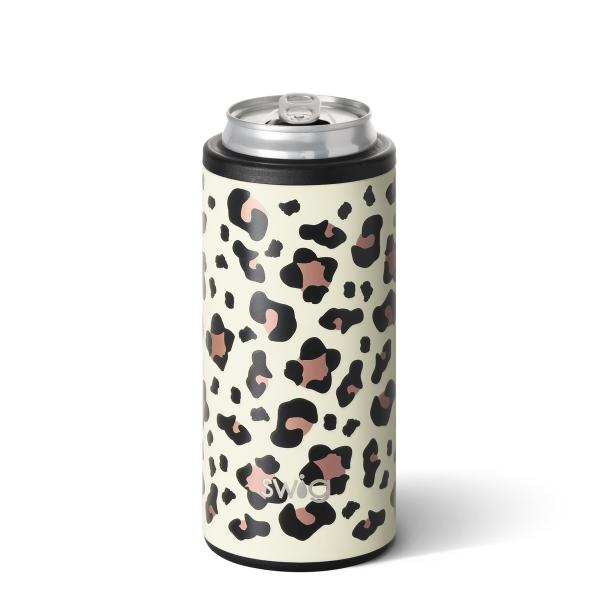 Swig 12oz Skinny Can Cooler - Luxy Leopard