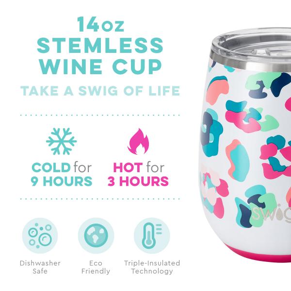 Swig 14oz Stemless Wine Tumbler - Party Animal picture