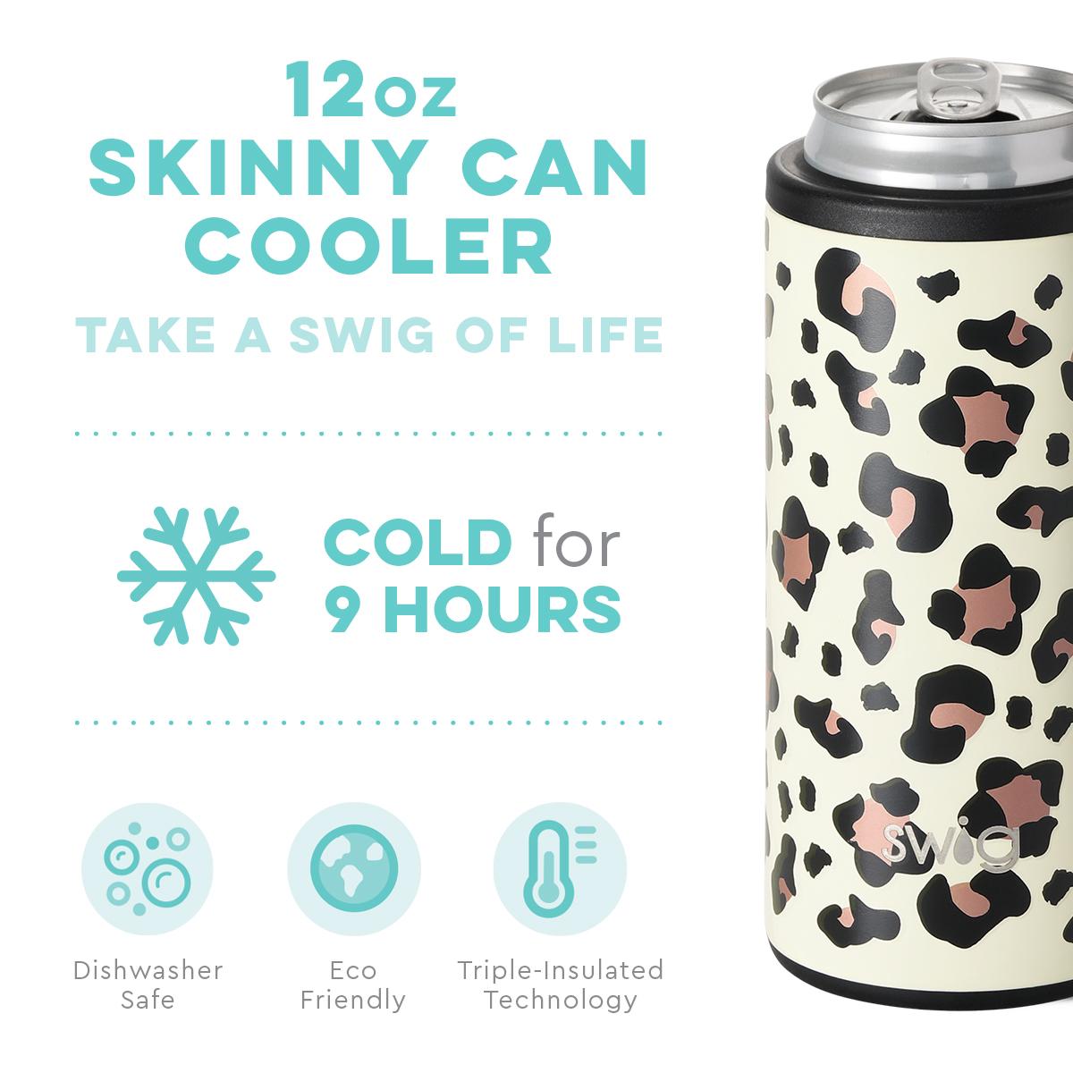 Swig 12oz Skinny Can Cooler - Luxy Leopard picture