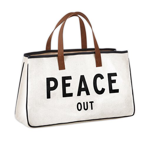 Hold Everything Canvas Tote - Peace Out